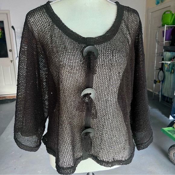 Noelle Brand Cropped Net Top for Ladies; OSFM - Picture 2 of 8